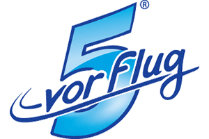 5 vor Flug Logo